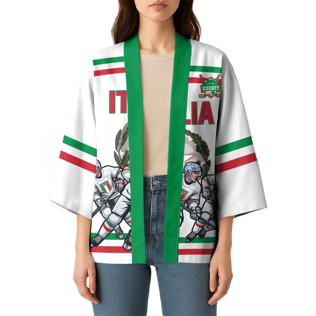 Italy Hockey Custom Kimono Italia Hockey Pride Vintage White