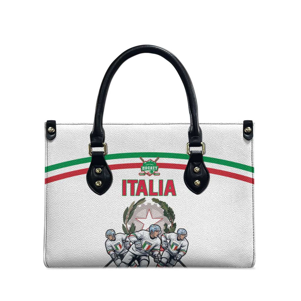 Italy Hockey Leather Bag Italia Hockey Pride Vintage White