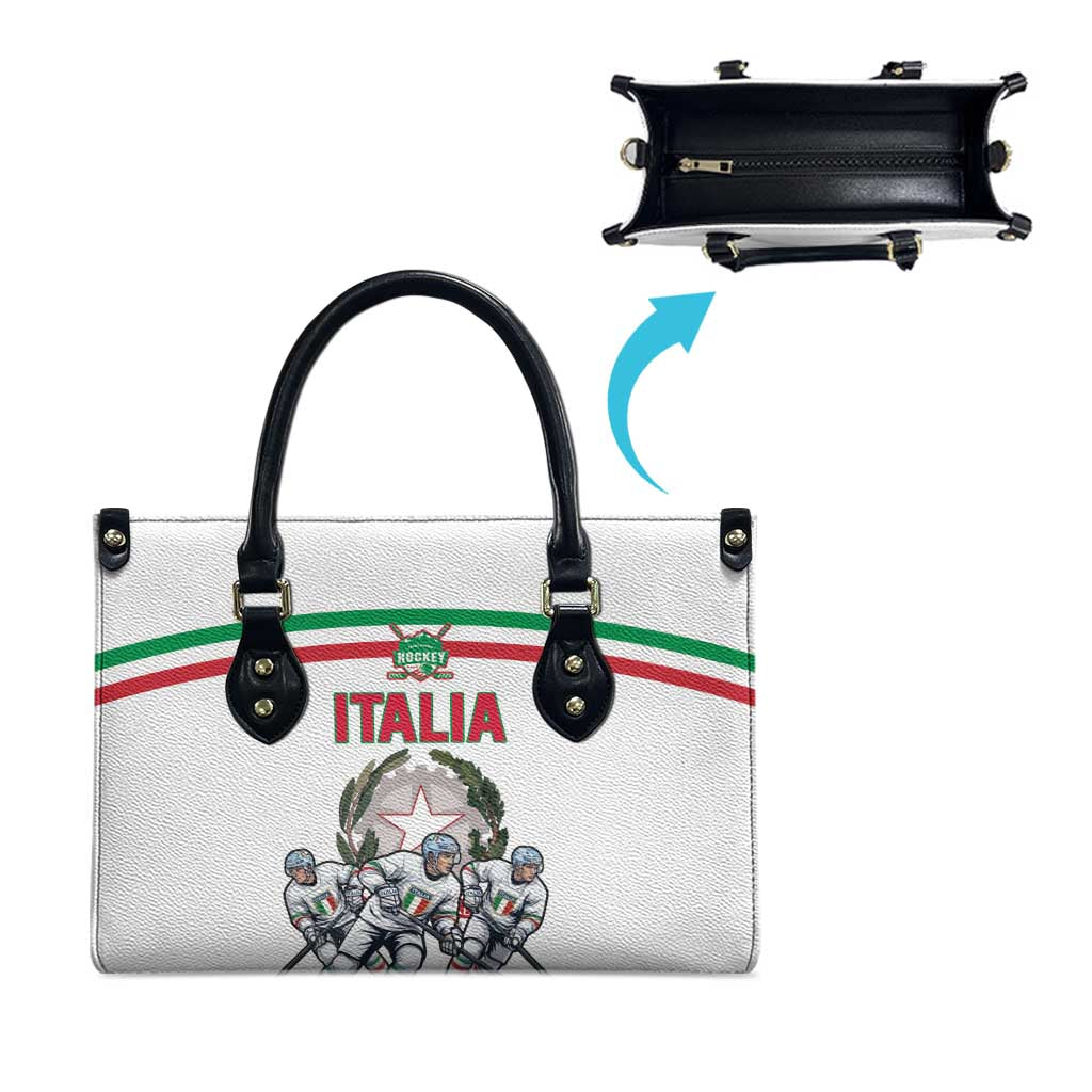 Italy Hockey Leather Bag Italia Hockey Pride Vintage White