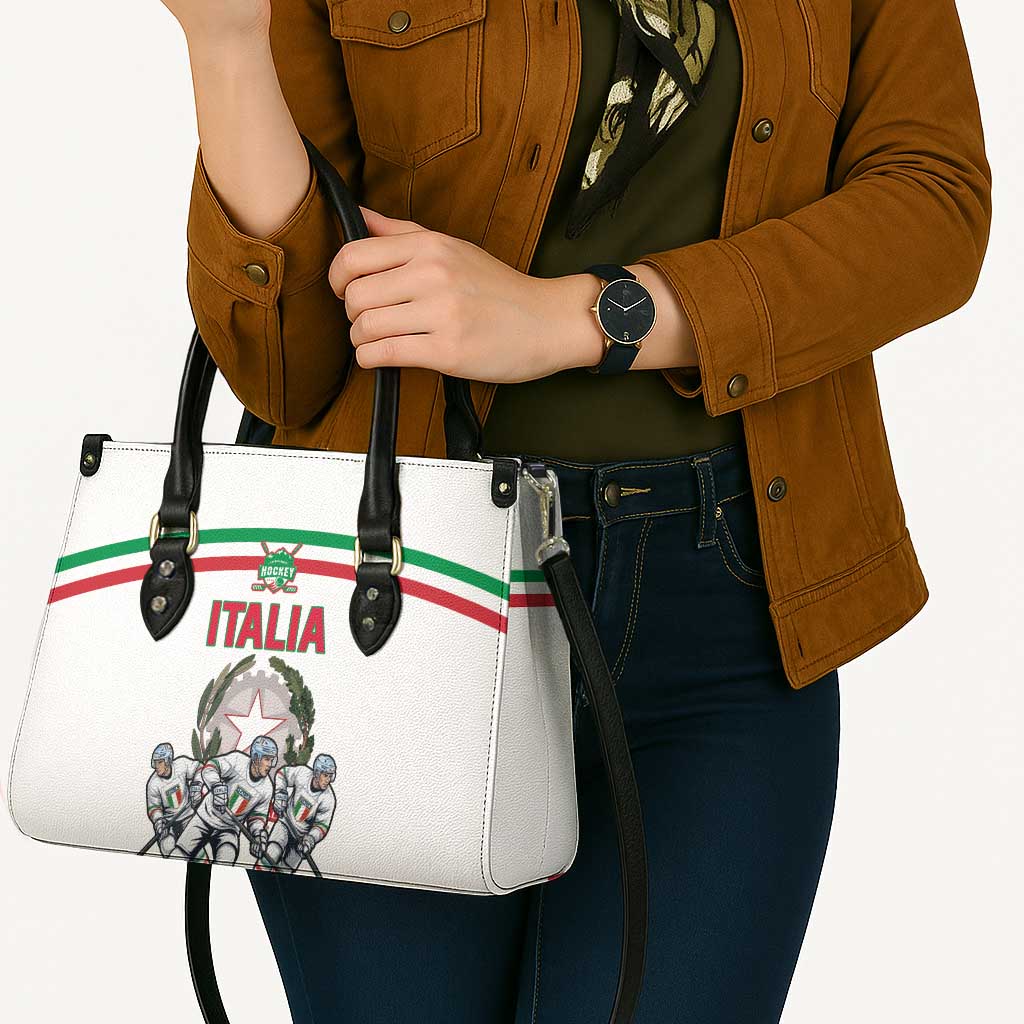 Italy Hockey Leather Bag Italia Hockey Pride Vintage White