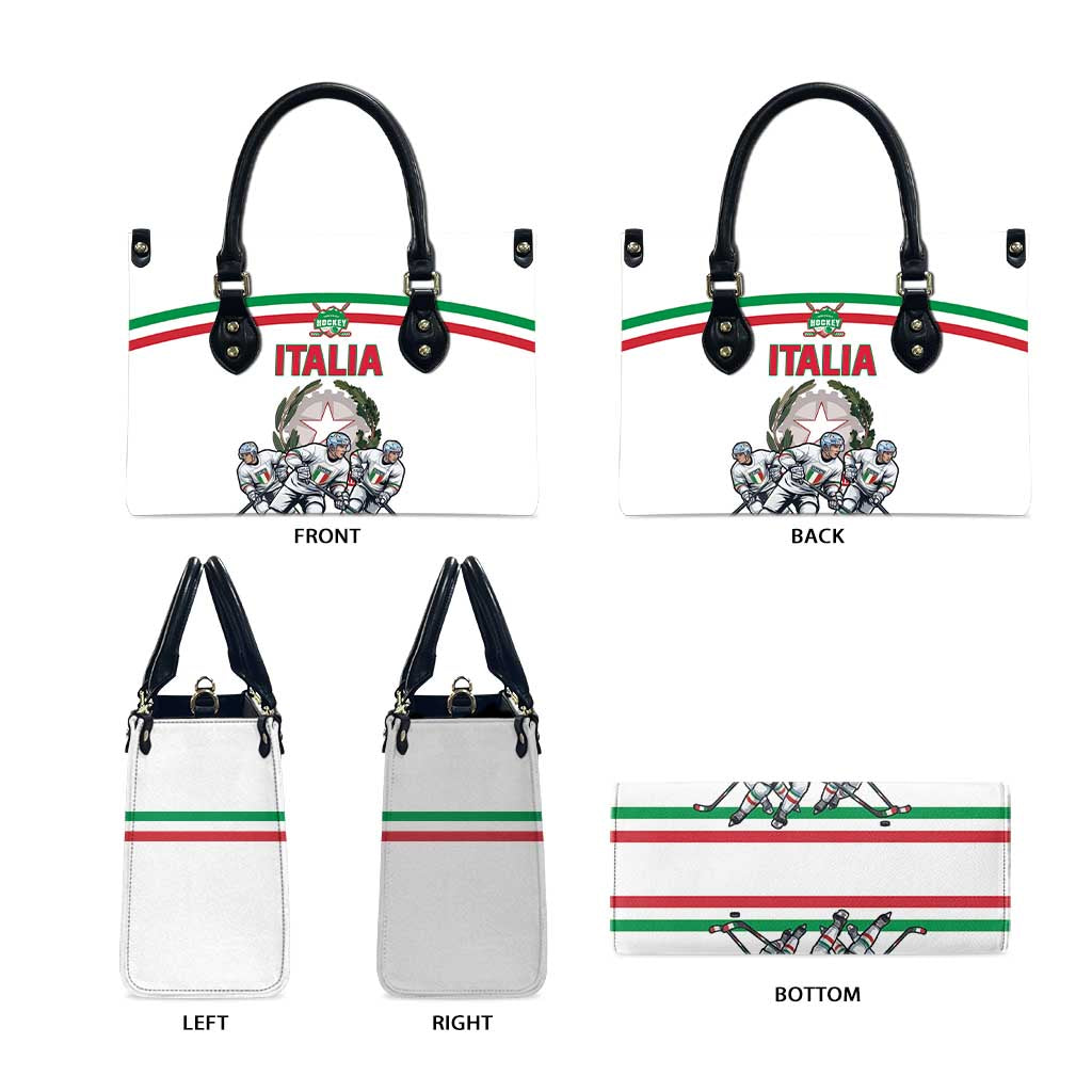 Italy Hockey Leather Bag Italia Hockey Pride Vintage White