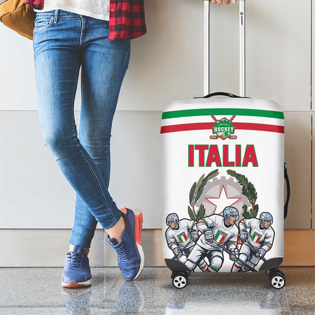 Italy Hockey Luggage Cover Italia Hockey Pride Vintage White