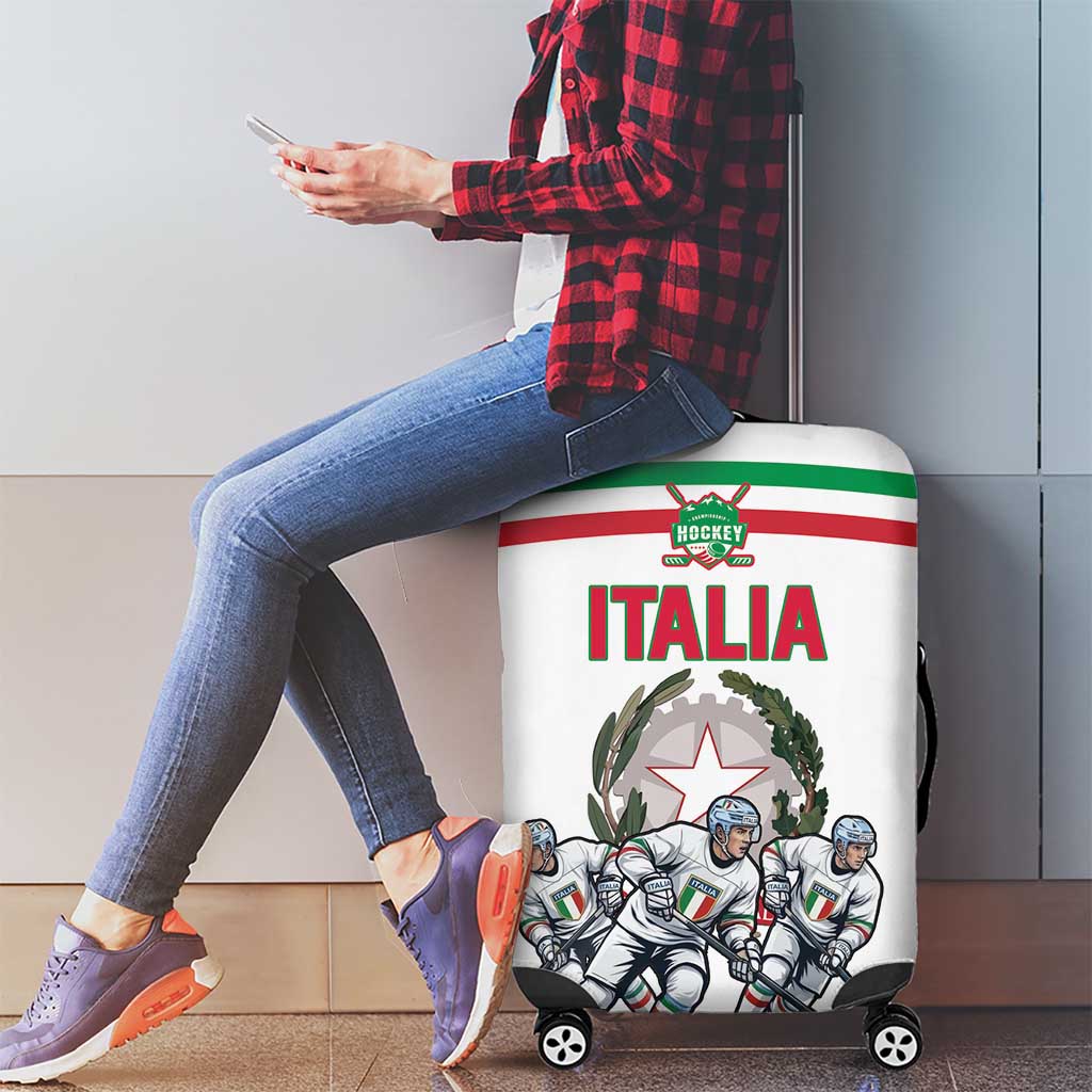 Italy Hockey Luggage Cover Italia Hockey Pride Vintage White