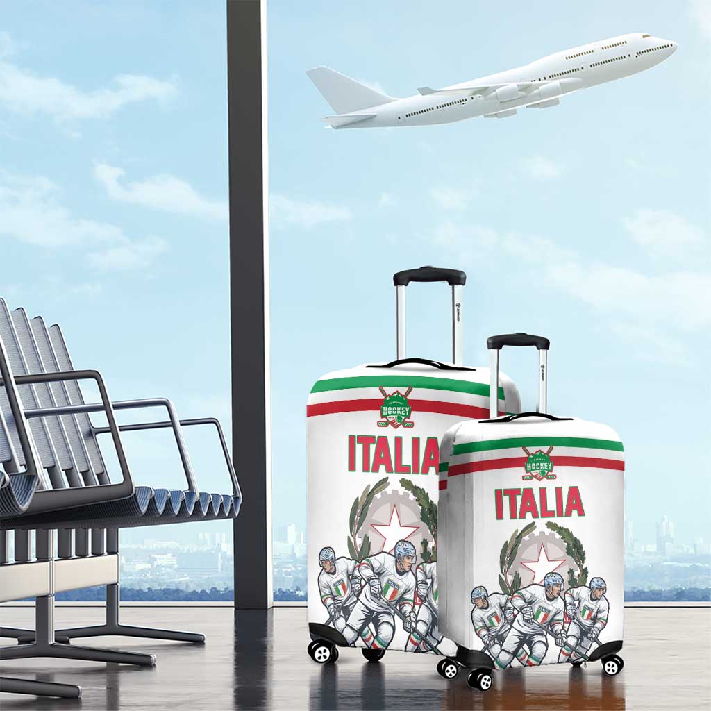 Italy Hockey Luggage Cover Italia Hockey Pride Vintage White