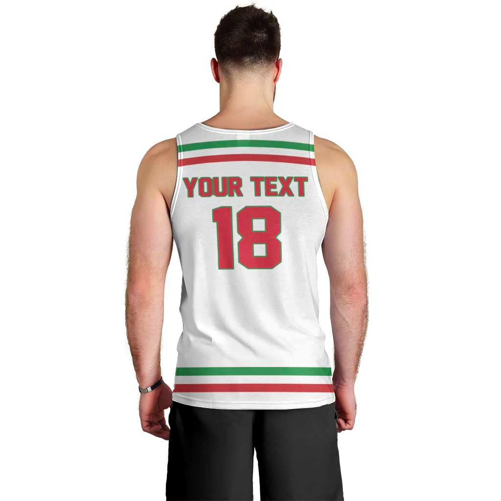 Italy Hockey Custom Men Tank Top Italia Hockey Pride Vintage White