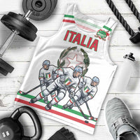 Italy Hockey Custom Men Tank Top Italia Hockey Pride Vintage White
