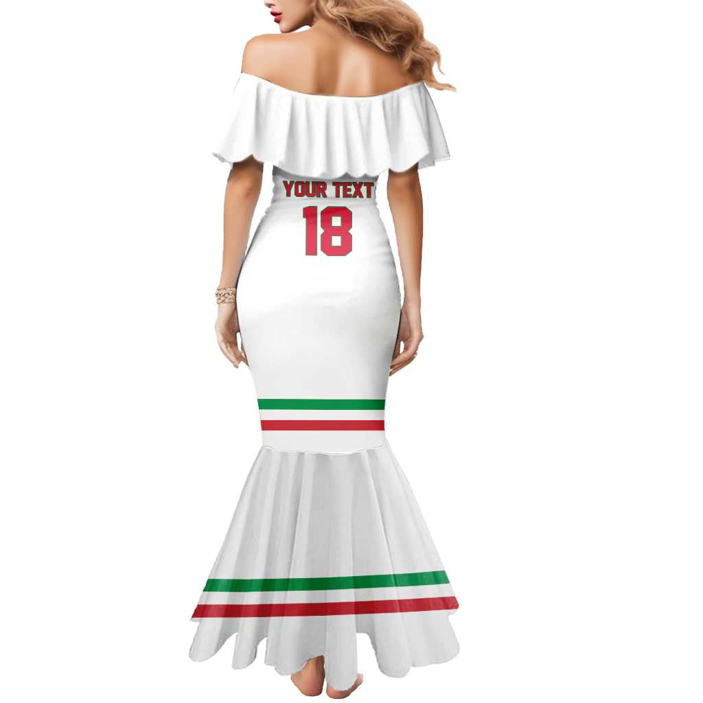 Italy Hockey Custom Mermaid Dress Italia Hockey Pride Vintage White