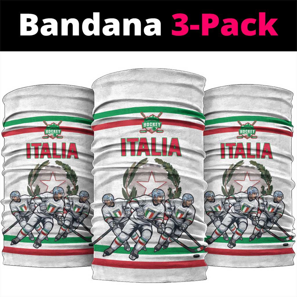 Italy Hockey Neck Gaiter Italia Hockey Pride Vintage White