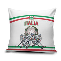 Italy Hockey Pillow Cover Italia Hockey Pride Vintage White