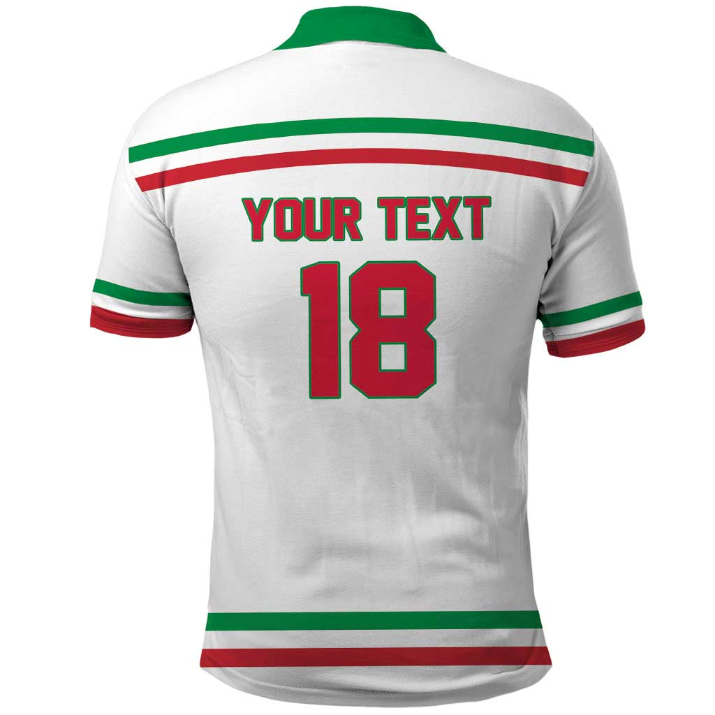 Italy Hockey Custom Polo Shirt Italia Hockey Pride Vintage White