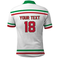 Italy Hockey Custom Polo Shirt Italia Hockey Pride Vintage White