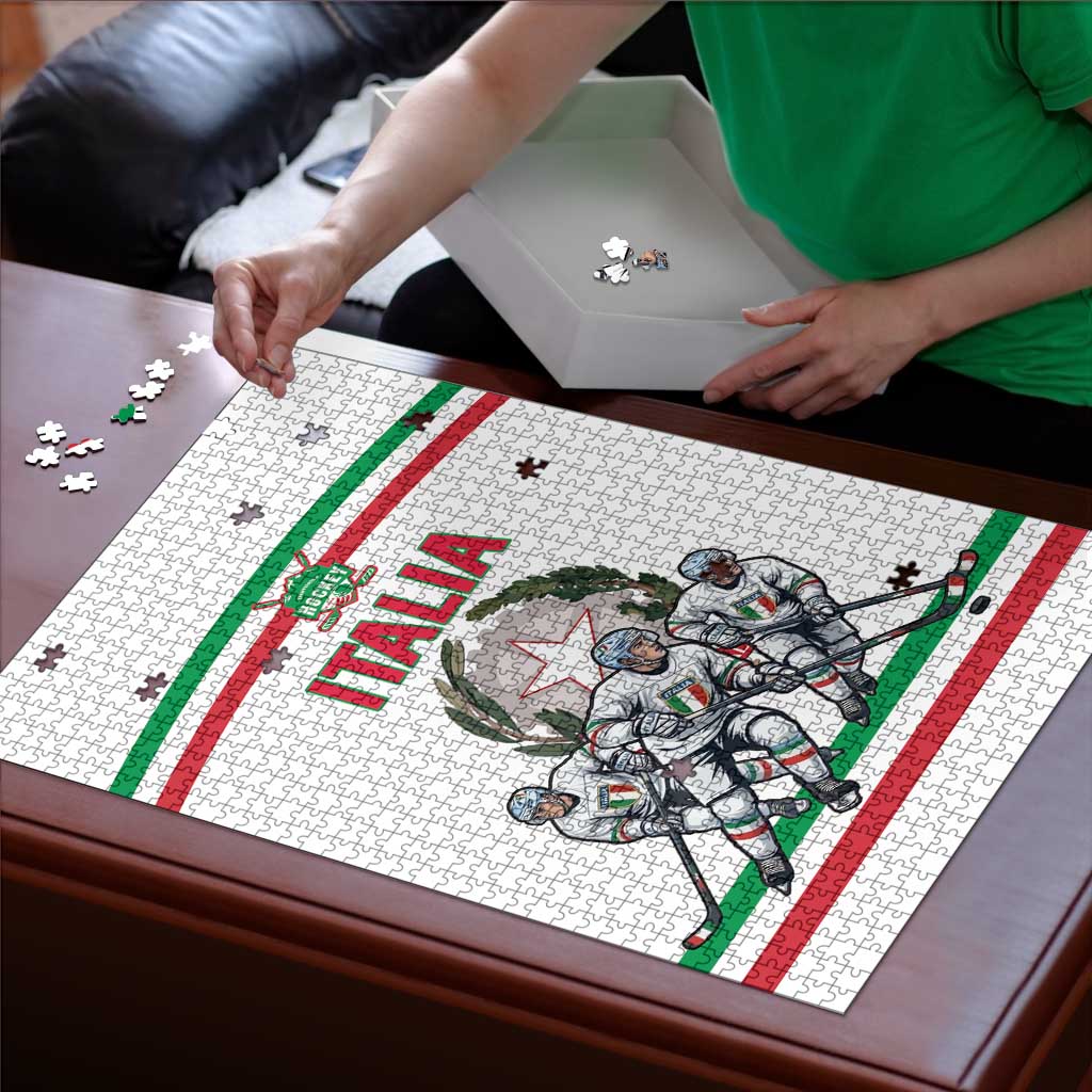 Italy Hockey Puzzle Italia Hockey Pride Vintage White