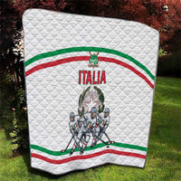 Italy Hockey Quilt Italia Hockey Pride Vintage White