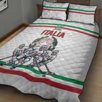 Italy Hockey Quilt Bed Set Italia Hockey Pride Vintage White