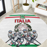 Italy Hockey Round Carpet Italia Hockey Pride Vintage White