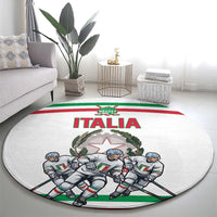 Italy Hockey Round Carpet Italia Hockey Pride Vintage White