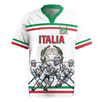 Italy Hockey Custom Rugby Jersey Italia Hockey Pride Vintage White