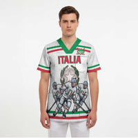 Italy Hockey Custom Scrub Top Italia Hockey Pride Vintage White