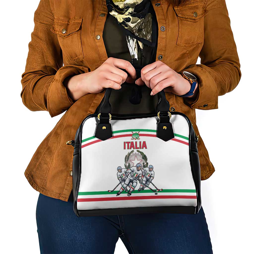 Italy Hockey Shoulder Handbag Italia Hockey Pride Vintage White