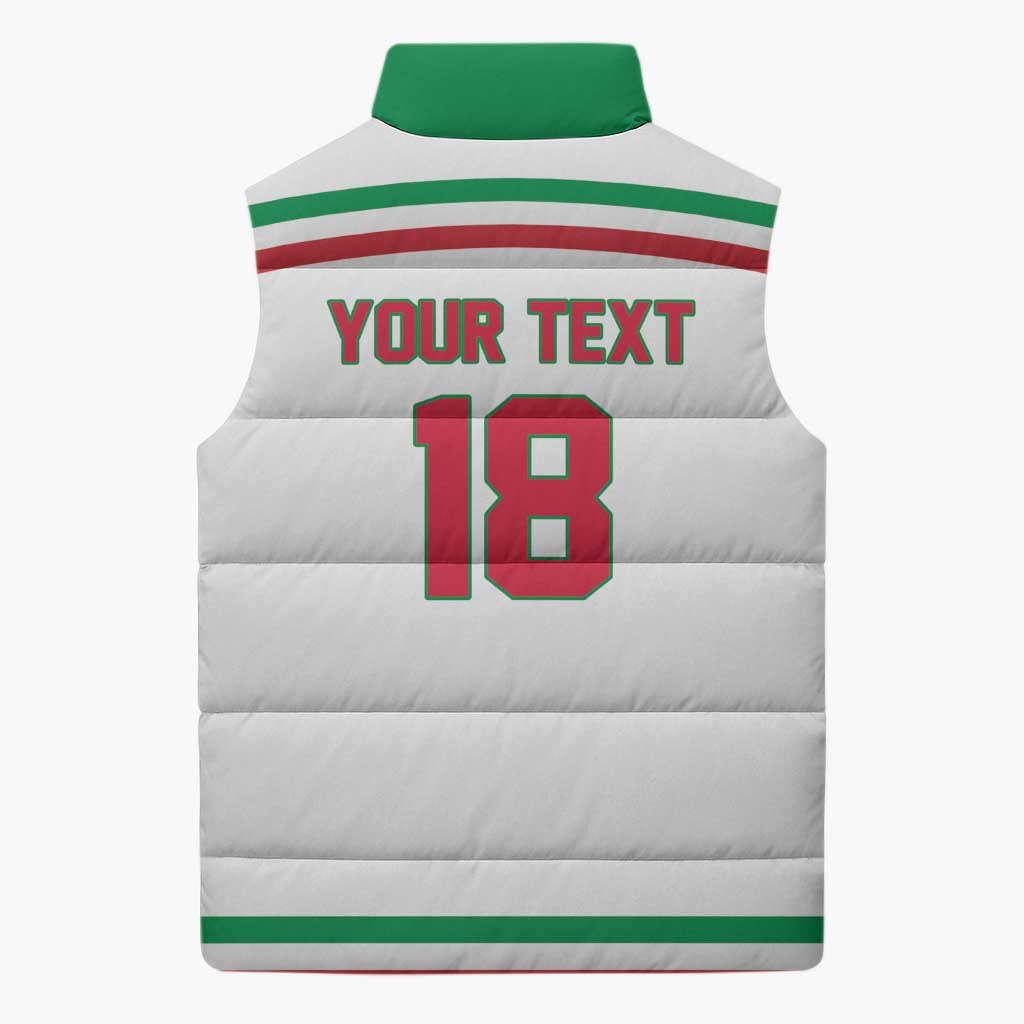 Italy Hockey Custom Sleeveless Puffer Jacket Italia Hockey Pride Vintage White