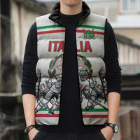 Italy Hockey Custom Sleeveless Puffer Jacket Italia Hockey Pride Vintage White