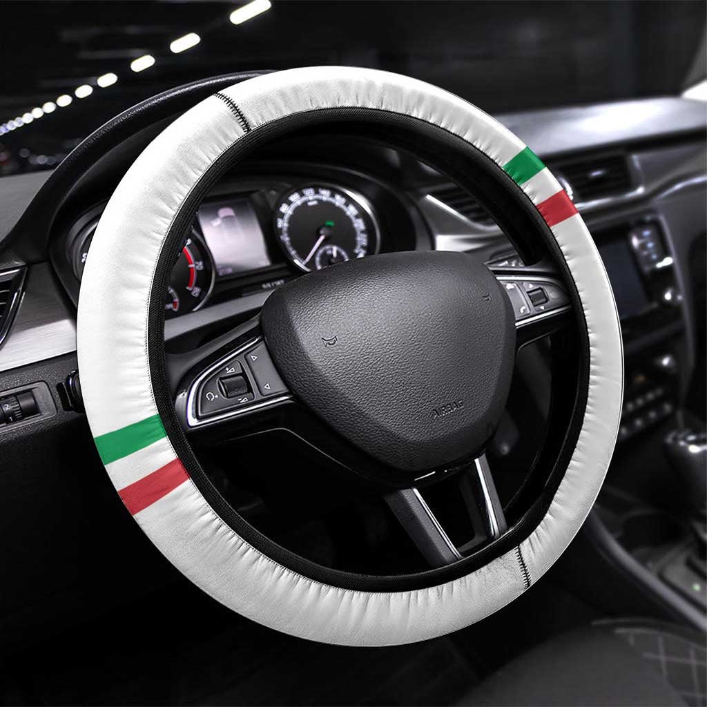 Italy Hockey Steering Wheel Cover Italia Hockey Pride Vintage White