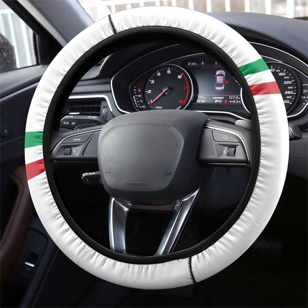Italy Hockey Steering Wheel Cover Italia Hockey Pride Vintage White