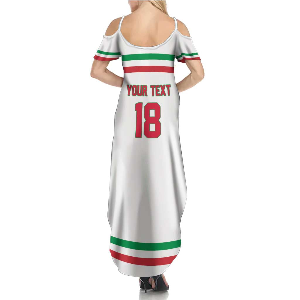 Italy Hockey Custom Summer Maxi Dress Italia Hockey Pride Vintage White