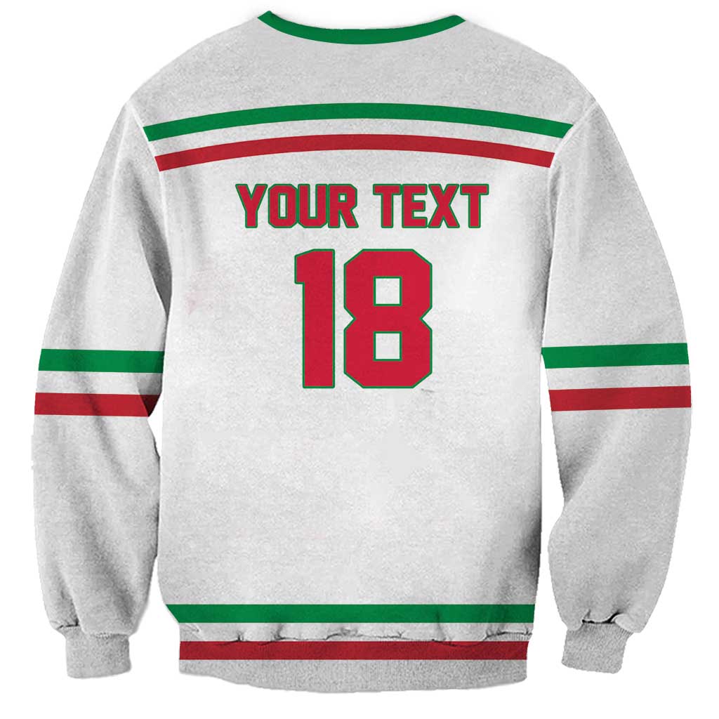 Italy Hockey Custom Sweatshirt Italia Hockey Pride Vintage White