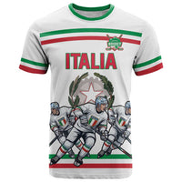 Italy Hockey Custom T Shirt Italia Hockey Pride Vintage White