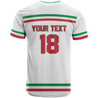 Italy Hockey Custom T Shirt Italia Hockey Pride Vintage White