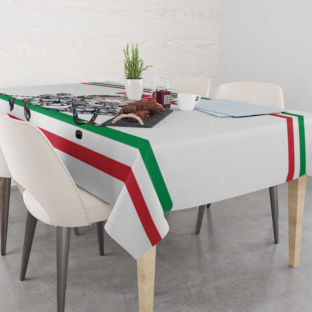 Italy Hockey Tablecloth Italia Hockey Pride Vintage White