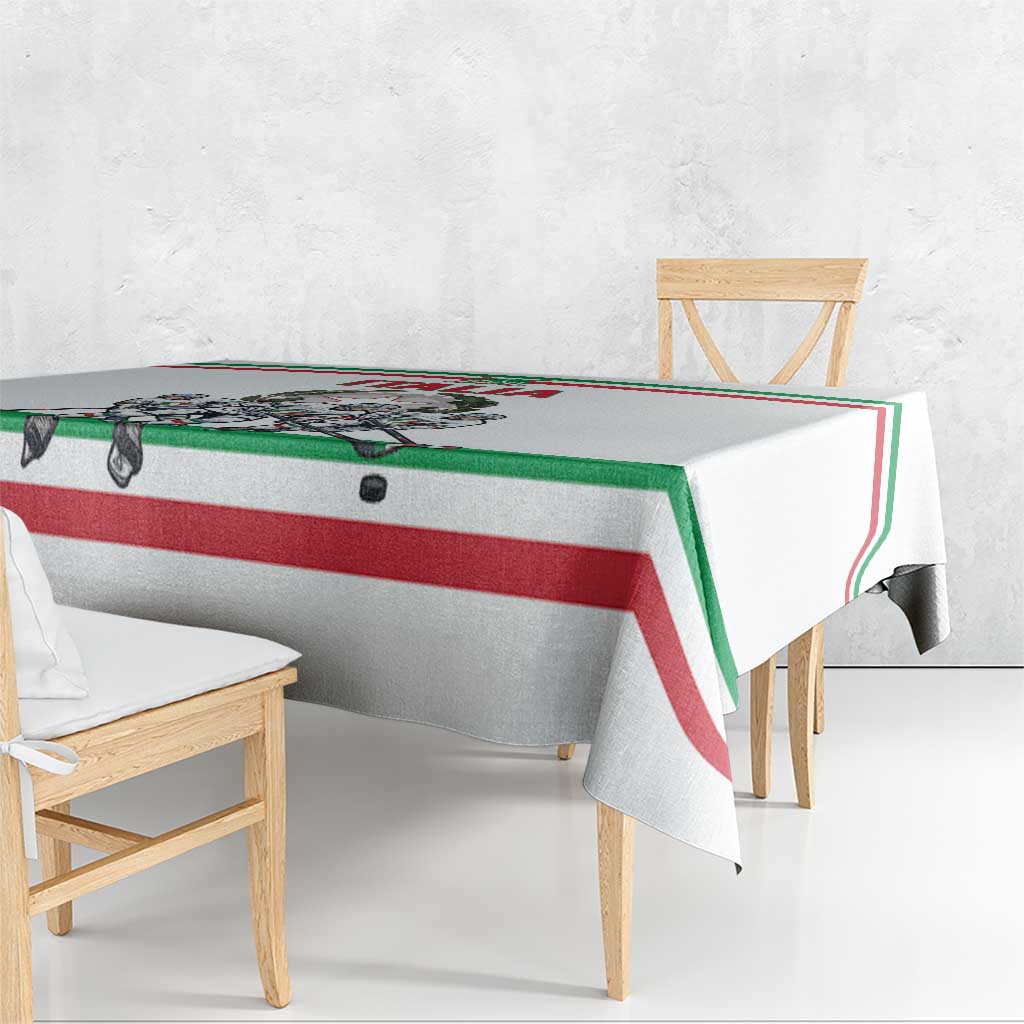 Italy Hockey Tablecloth Italia Hockey Pride Vintage White