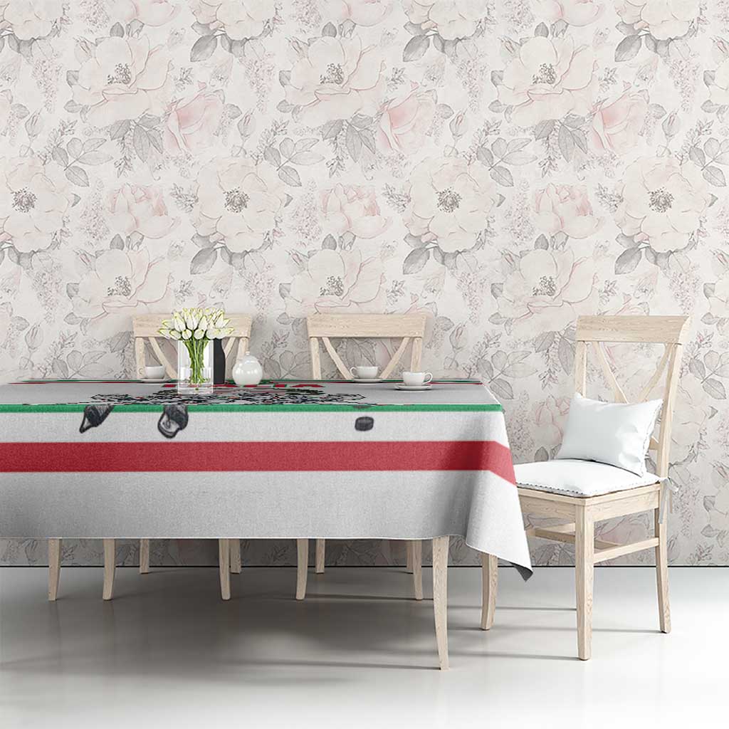 Italy Hockey Tablecloth Italia Hockey Pride Vintage White