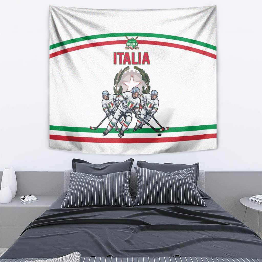 Italy Hockey Tapestry Italia Hockey Pride Vintage White