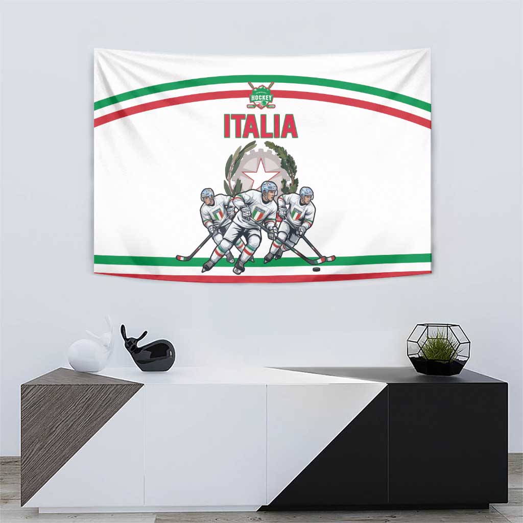 Italy Hockey Tapestry Italia Hockey Pride Vintage White