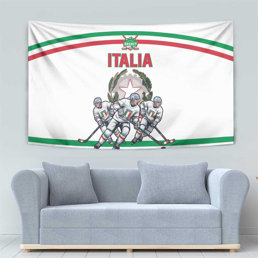 Italy Hockey Tapestry Italia Hockey Pride Vintage White