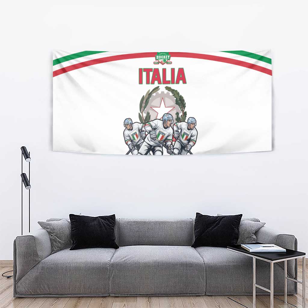 Italy Hockey Tapestry Italia Hockey Pride Vintage White