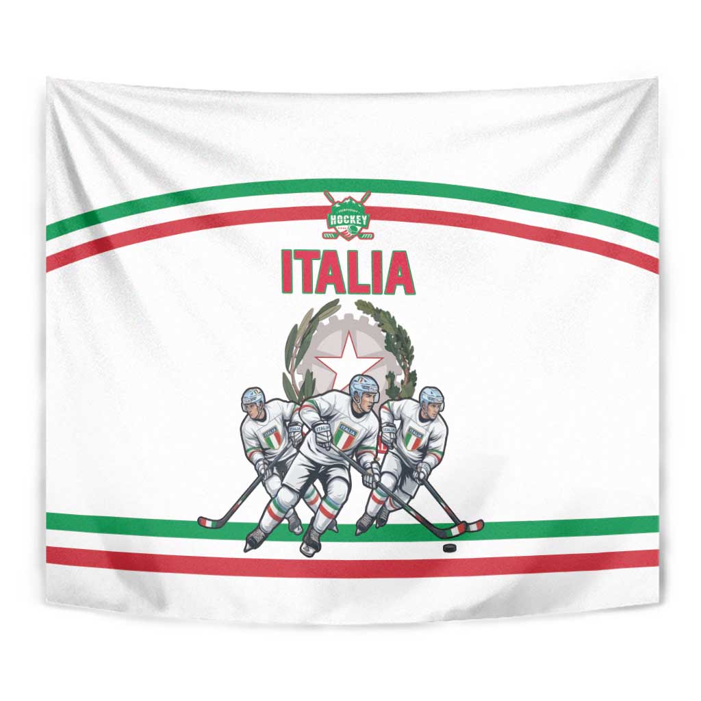 Italy Hockey Tapestry Italia Hockey Pride Vintage White