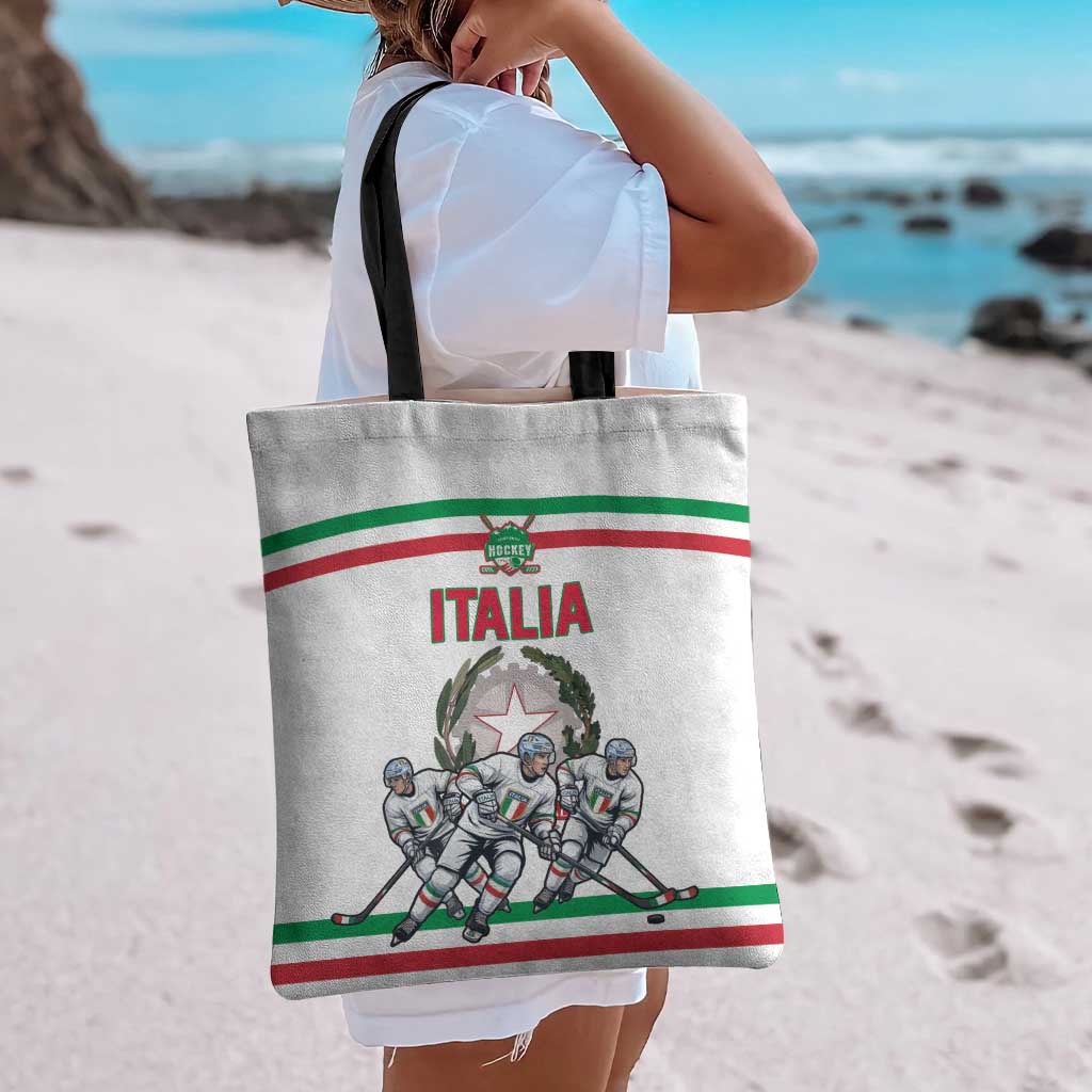 Italy Hockey Tote Bag Italia Hockey Pride Vintage White