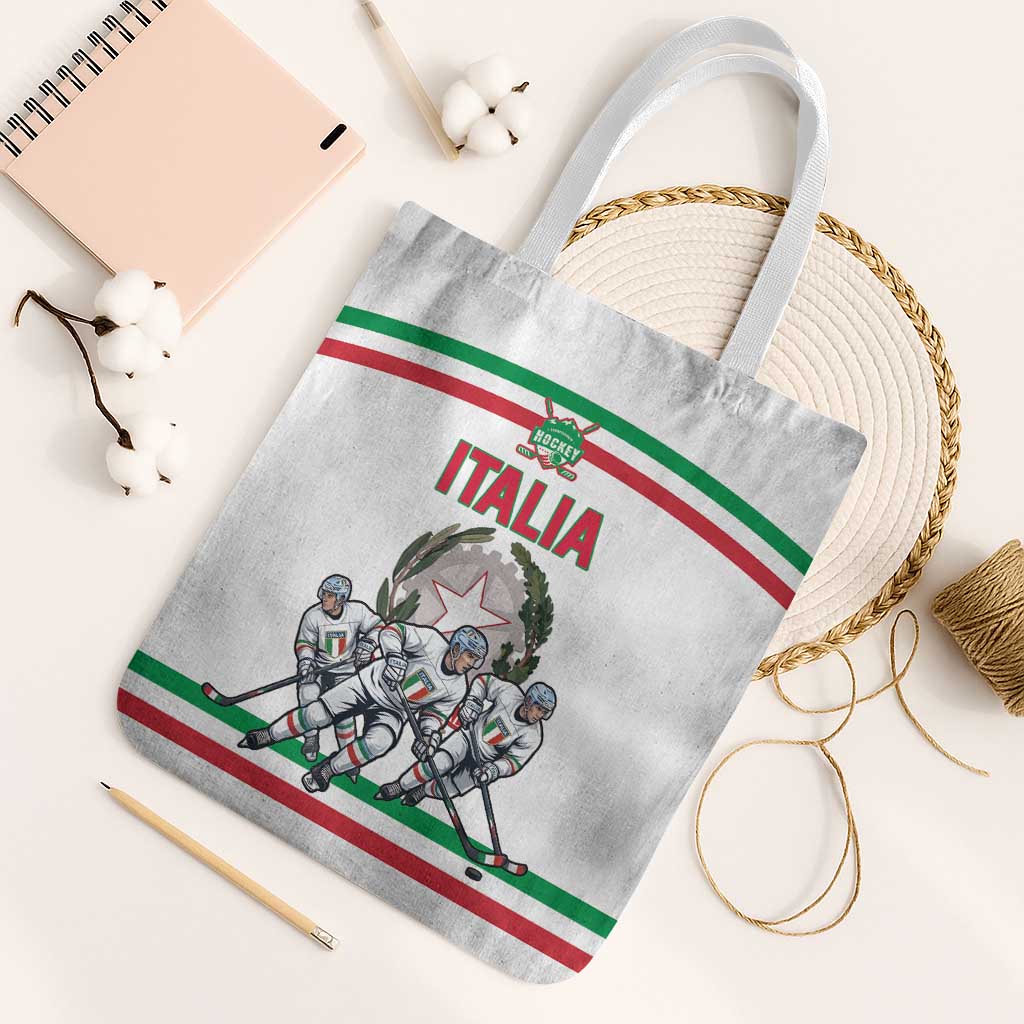 Italy Hockey Tote Bag Italia Hockey Pride Vintage White