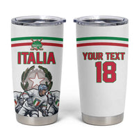 Italy Hockey Custom Tumbler Cup Italia Hockey Pride Vintage White