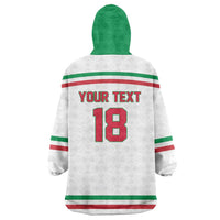 Italy Hockey Custom Wearable Blanket Hoodie Italia Hockey Pride Vintage White