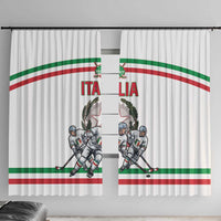 Italy Hockey Window Curtain Italia Hockey Pride Vintage White