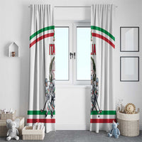 Italy Hockey Window Curtain Italia Hockey Pride Vintage White