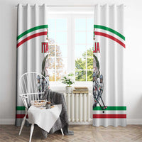 Italy Hockey Window Curtain Italia Hockey Pride Vintage White