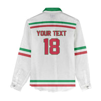 Italy Hockey Custom Women Casual Shirt Italia Hockey Pride Vintage White