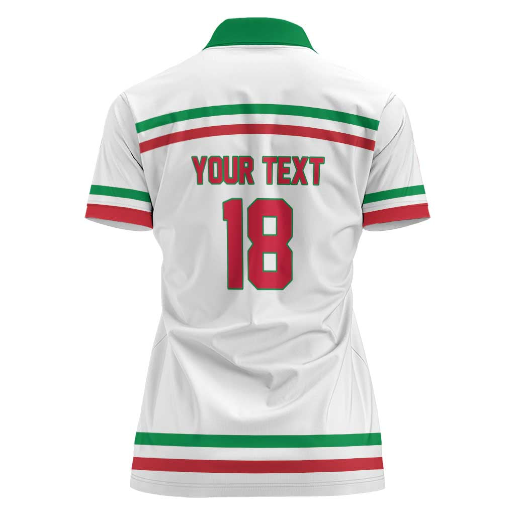 Italy Hockey Custom Women Polo Shirt Italia Hockey Pride Vintage White
