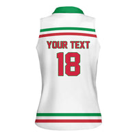 Italy Hockey Custom Women Sleeveless Polo Shirt Italia Hockey Pride Vintage White