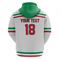 Italy Hockey Custom Zip Hoodie Italia Hockey Pride Vintage White